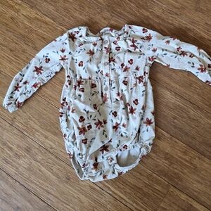 Floral Long Sleeve Baby Romper